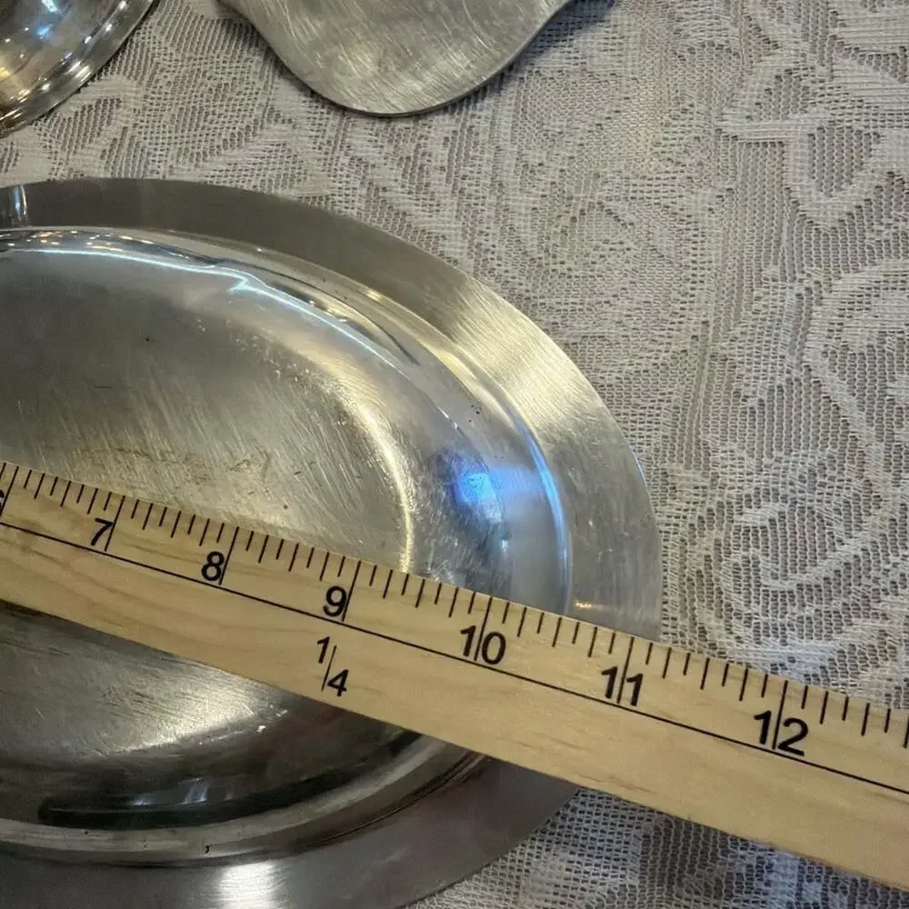VNTG 3 SILVER Plated Serving Dishes Grannycore 2 Of 3 W/Marks See In PICS